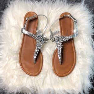 Embellished T-strap Sandal